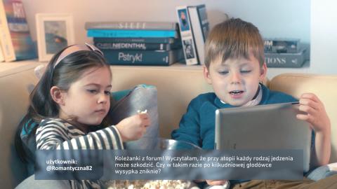 Lena i Jasiek przy produkcji spotu Biodermy